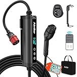 AIMILER Borne de Recharge Véhicules Électrique 22kW 32A Triphasé APP,CE Chargeur Voiture Electrique Type 2 Câble 7M- Wallbox IP66 et Protection RCD - Compatible et Tous Modèles BEV/PHEV