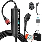 Wallbox 22kW mit App, 3-phasig 400V Mobile Ladestation (16-32A Einstellbar) CEE 7m Typ 2 Ladekabel Auto,IP...