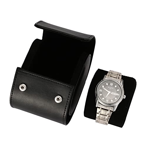 Jqueen Watch Travel Case Roll, Single Leather Portable Travel Watch Cases, Comfortable Suede, Innovative Removable Watch Pillow #TOP1