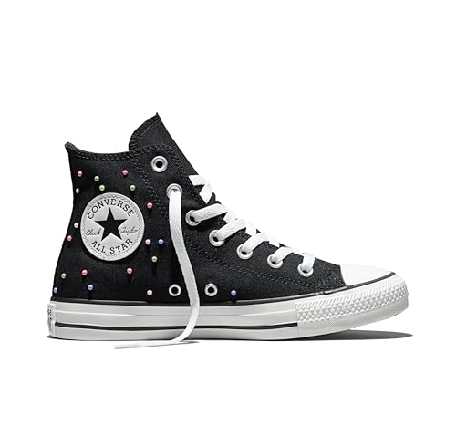 Converse, Unisex, Chuck Taylor All Star High-Top Mini Studs, Black/Pink/Very Peri, Men 6.5, Women 8.5, Medium