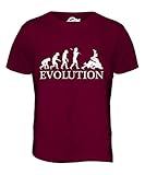 Candymix Ringen Evolution des Menschen Herren T Shirt, Größe Small, Farbe Burgunderrot
