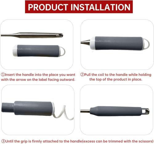 Image of kunya Pot Handle Heat Insulation Cover, Heat Resistant Silicone Pan Handle Sleeve, for Cast Iron Skillet, Frying Pan, Spatula, Knives and Door Handle 11cm Size (1 Pcs)