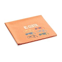 E-Cloth Glasses Cloth, Premium Microfiber Cleaning Cloth, Ideal Eyeglass and Lens Cleaner, Washable and Reusable, 100 Wash Guarantee, 1 Pack