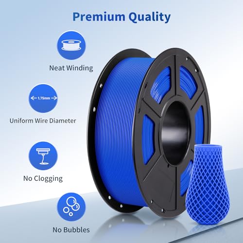 Image of ANYCUBIC PLA Filament 1.75mm Bundle, 3D Printing PLA Filament 1.75mm Dimensional Accuracy + /- 0.02mm, 1KG Reusable Spool (2.2 lbs), 4KG Black + White + Blue + Red