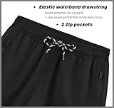 APTRO Women Swim Shorts Board Swimming Surf Beach Shorts Bikini Bottoms Quick Dry Ladies Sport Running Shorts Zip Pockets Black L - Image 4