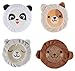 INDIGO CHILD : Premium Dual Action Hot or Cold Gel Packs | 4 Pack | Soft Plush Fabric Sleeves |Our Adorable"Zoo Animals Design" | Durable Gel Bead Wrap
