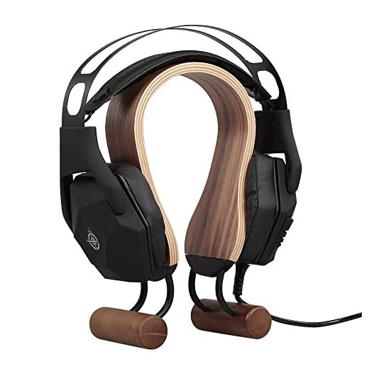 Docooler Samdi sd-009wa-2 Support pour casque Support pour écouteurs Support pour écouteurs Support pour écouteurs en bois avec 3 m de protection arrière pour casque de toutes les dimensions
