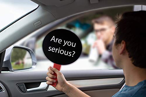 MonkeyProof Bad Drivers Kit Cure for Road Rage Fun Adult Birthday Travel Handheld Signs Hand Held Clever Witty Sayings Messages Birth Day Xmas Gift