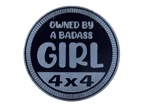 Image of Girl Rated - Solid Stainless Steel Metal 4x4 Badge Designed for Any 4x4 Vehicle - Made in the USA by CUSTOM4X4BADGES