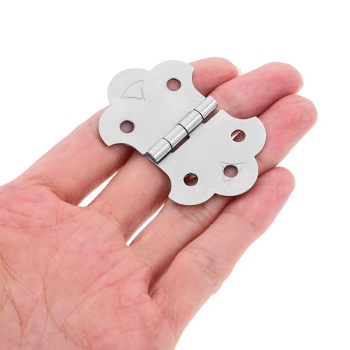 Toyvian 1 Set Box Hinge Tailpiece with Screws Gate Hinges Heavy Duty Accessories Metal Tailpiece Mini Butterfly Hinges Guitar Case Hinges Guitar Hinge Brass Fittings Box Shape Component