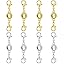 8pcs | gold silver