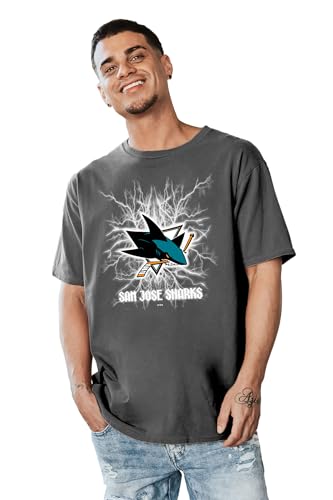 Blue 84 Standard NHL Officially Licensed T-Shirt Ringspun Electric Black