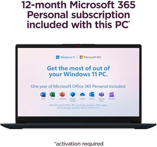 Image of Lenovo 15.6 inch FHD 8GB DDR5 RAM Business Laptop Computer, 2026 Edition, Intel N150 CPU, 128GB SSD, Microsoft Office 365 Included, Long Battery Life, Windows 11 for Work & Study