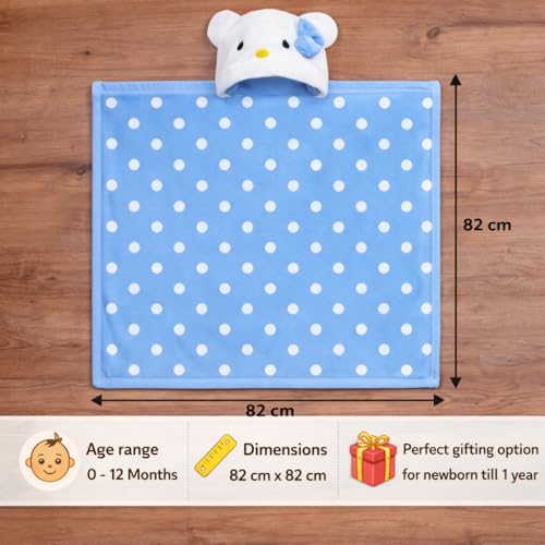 Image of BRANDONN Baby Blanket Newborn Combo Gift Pack of Swaddle Wrapper, 0-9 Months, Length 68 cm x Width 68 cm, Pack of 2 Pcs.