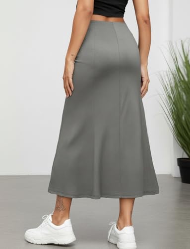 Jupe ligne A en tissu fluide et extensible d'une douceur exceptionnelle - 2