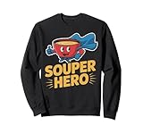 Souper Hero Funny Soup Bowl Cartoon Pun Sweatshirt