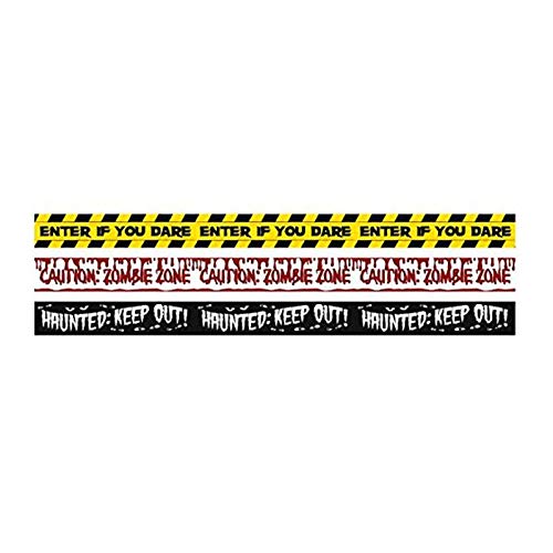 Babigo Halloween Caution Tape (Black/White/Yellow)