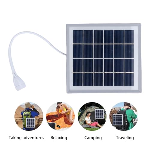 Panel solar portátil Irfora 5W ultraligero con salida USB directa 5