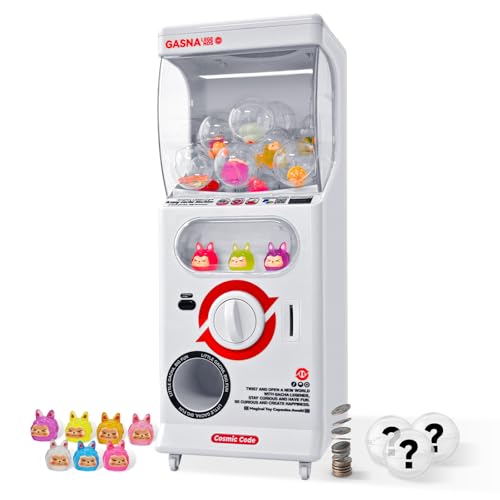 Howwide Capsule Vending Machine Toy Mini Vending Machine for Kids & Adults 25 Cents Coin Operated Gumball Prize Machine Capsule Toys Dispenser Claw Machine for Kids Game Gifts Raffle
