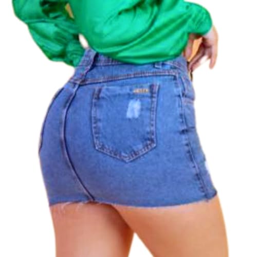 Saia Jeans feminina basica com detalhes (44)