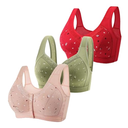 Soutien-gorge sans anneau acier grand soutien-gorge avec dentelle 3PC