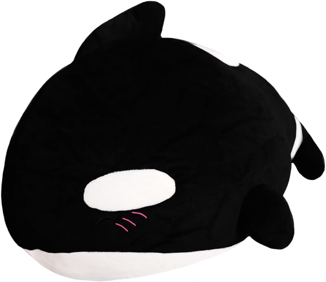 ELAINREN ぽっちゃりシャチ 黒魚 ぬいぐるみ 大型 オーシャン シャチ ぬいぐるみ 枕 ふわふわ オルシヌス シャチ ぬいぐ