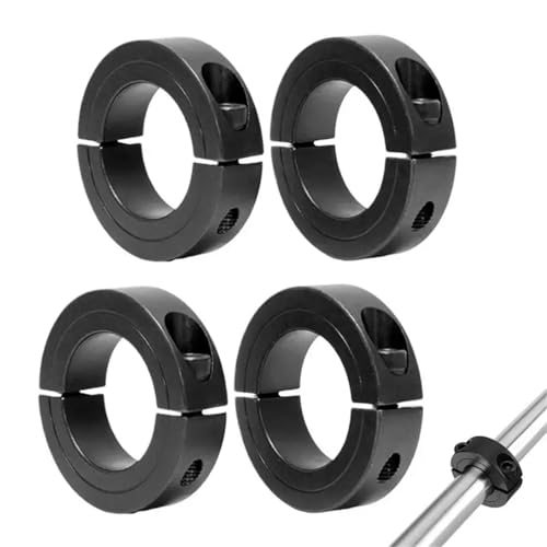 Solid Shaft Collars 4-Pack Double Split Shaft Collars with Lock Screws, Thickened for Industrial Maintenance