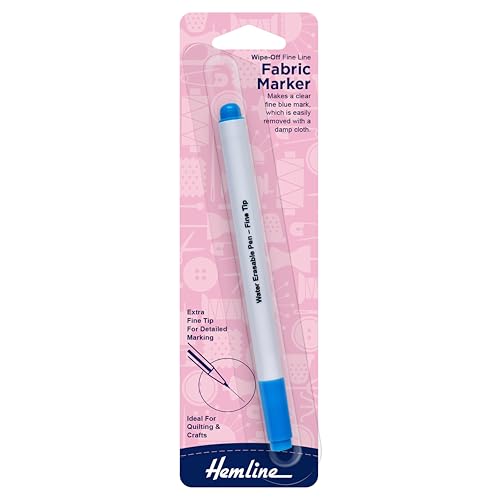 Hemline Fabric Marker Marking Pen (H295.F) Purple Wipe Off Fine Liner Felt Tip