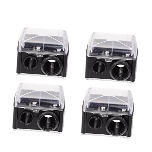 FRCOLOR 4pcs Makeup Pencil Sharpener Lid for Eyeliner Brow Pencil Dual Sharpener Tool for Cosmetics Quality Makeup Accessories Random Color