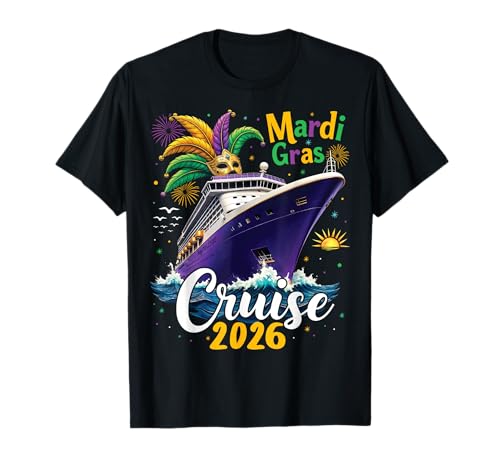 Mardi Gras Cruise 2026 Family Matching Cruise Vacation Trip T-Shirt