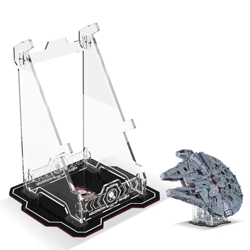 NAOCARD Acrylic Display Stand for Lego Star Wars Ultimate Millennium Falcon 75192 Building Set, New upgraded, Display Holder Compatible with Lego 75192 Starship Model Kit