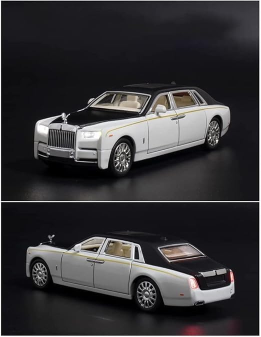 Image of Rolls Royce Phantom Diecast Car Model 1:32 Scale | Metal Pull Back Toy Car with Openable Doors, Sound & Light Toys | Birthday Gift for Kids Boys & Girls (Colour as a per Stock)