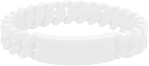 Miniatura 4 de QINGDUO - Pulseras de silicona de alerta médica grabadas personalizadas para mujeres y hombres, pulsera médica de goma transpirable, pulsera de