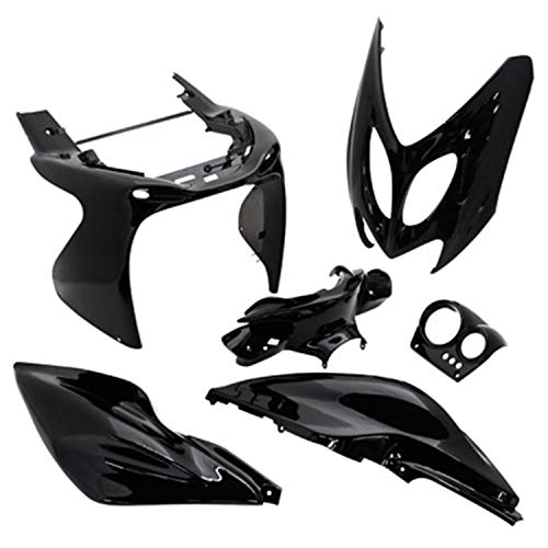 ADAPTABLE - Kit Carénages MBK Nitro YAMAHA Aerox avant 2013 - Noir 6 pièces - 15070