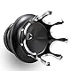 APEBAZY Motorrad Tankdeckel CNC Crown Ölkappen für Sportster XL1200 883 48 Softail Dyna FXD FLST Road King1996-2021 Schwarz-Silber