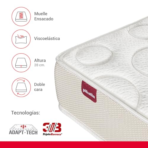 Variante de PIKOLIN Shire 135x190 cm Muelles Ensacados 28 cm Doble Cara