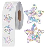 ごほうびシール （500枚 1ロール 2.5cm シルバー）七夕 ステッカー 星 シール ごほうび フェイスシール キラキラ ご褒美シール 星 ステッカー キラキラシール シール 星 ごほうびシール 星シール キラキラ ご褒美ステッカー 大型 学習シール 大量 手帳 飾り 可愛い