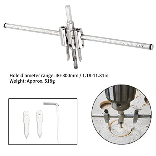 Broca ajustable 30-300 mm para madera y plástico miniatura 2
