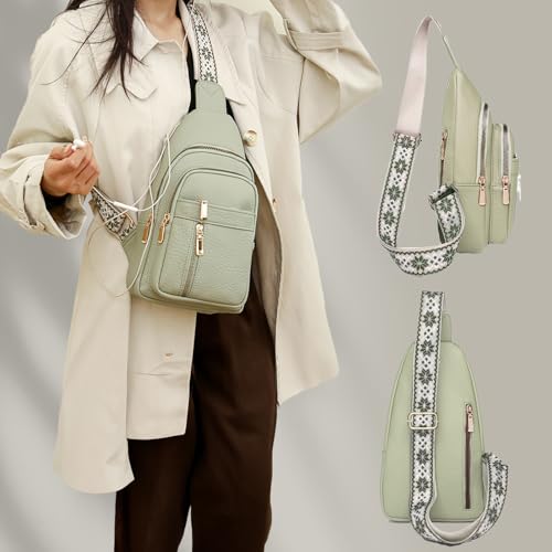 Leather Sling Bag for Women,Travel Small Sling Bag Crossbody Bags for Women-Vegan Leather Fanny Pack Crossbody Bags - Image 4