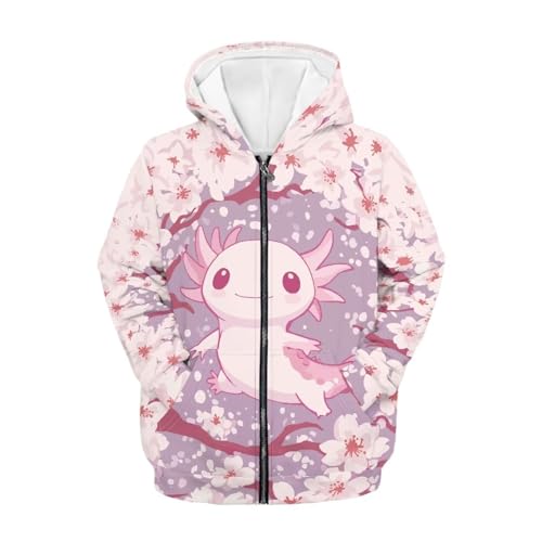 Image of Unisex Zipper Sweatshirt Boys Girls Hooded with 2 Pocket Pullover Hoodies for 6-16Y Kids