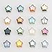 X Hot Popcorn 200Pcs Star Beads Colorful Glass Star Beads Mixed Eletroplated Star Beads for Jewelry Bracelet Necklace Making, 8mm