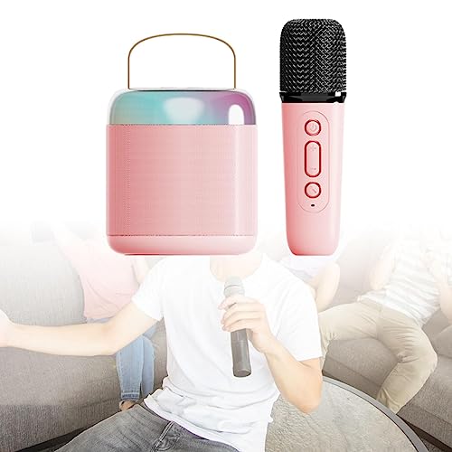 Deevoka Conjunto de karaokê sem fio alto-falante bluetooth portátil para crianças e adultos microfon