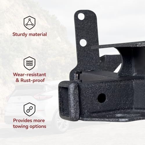TIOYAR Trailer Hitch Black Steel Compatible with 2005 2006 2007 2008 2009 2010 2011 2012 2013 2014 2015 2016 2017 Chevy Chevrolet Equinox w/2” Hitch Receiver by TIOYAR - Image 6