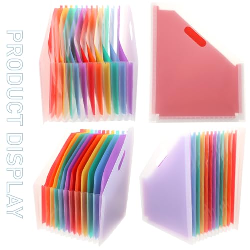 Rangement de documents A4 plastique rigide trieur extensible pour classement bureau - 3