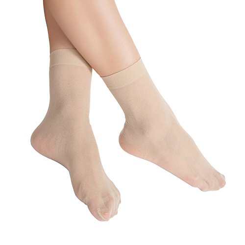 MANZI Nylon Sheer Socks For Women Ankle High Stockings Pantyhose Hosiery Trouser Socks Women 12 Pairs3