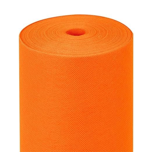 GreenFyA Rollo de Mantel de Mesa Novotex/Newtex/TNT de 1,20x50m con Precorte a 40cm Desechable Ideal para Restaurantes y Eventos. (Naranja)