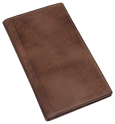 RFID Blocking Bifold Genuine Leather Credit Card ID Holder Long Wallet (59S Brown)2