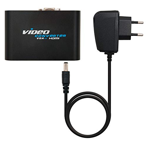 NanoCable 10.16.2101-BK SVGA-converter audio naar HDMI met voeding, SVGA/H+JACK 3.5/H-HDMI A/H, zwart