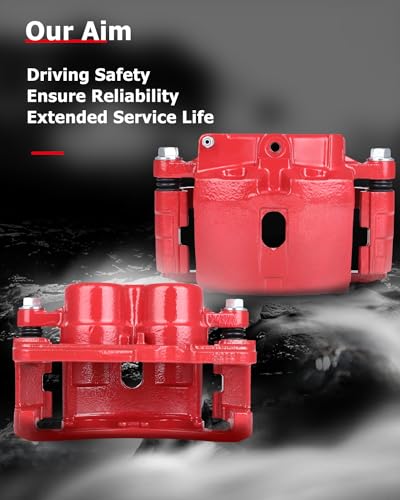 Image of cciyu Front /Rear Left & Right Brake Calipers Assembly w /Bracket 18-B4729 18-B4728 For Cadillac 2002-2006,For Chevy 1999-2008,For GMC 1999-2008