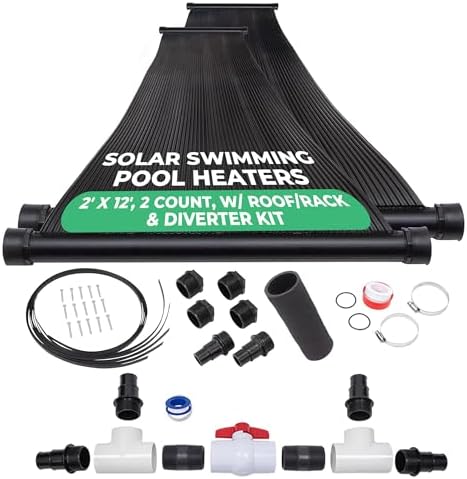 SunQuest - 2 Panels (2ft x 12ft) with Panel kit, Diverter & Mounting Kit